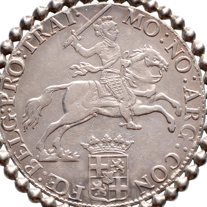 Lotteria con annuncio di premio di un ducatone d'argento di Utrecht In condizioni buone in vendita a UTRECHT, UT