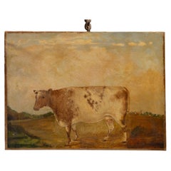 Prize Bull Oil Painting, England circa 1850