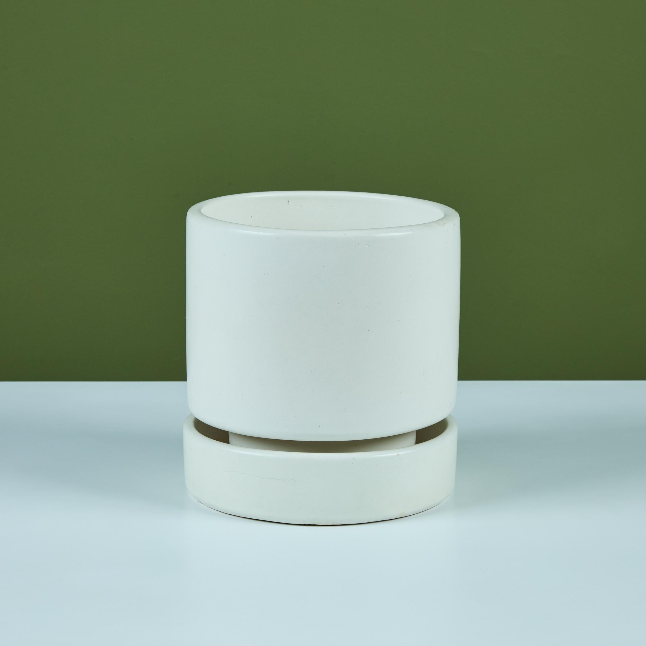Glazed Pro/Artisan Off White Planter for Architectural Pottery For Sale