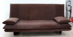 Pro Seda Contemporary Brown Suede Daybed Sofa Fouton