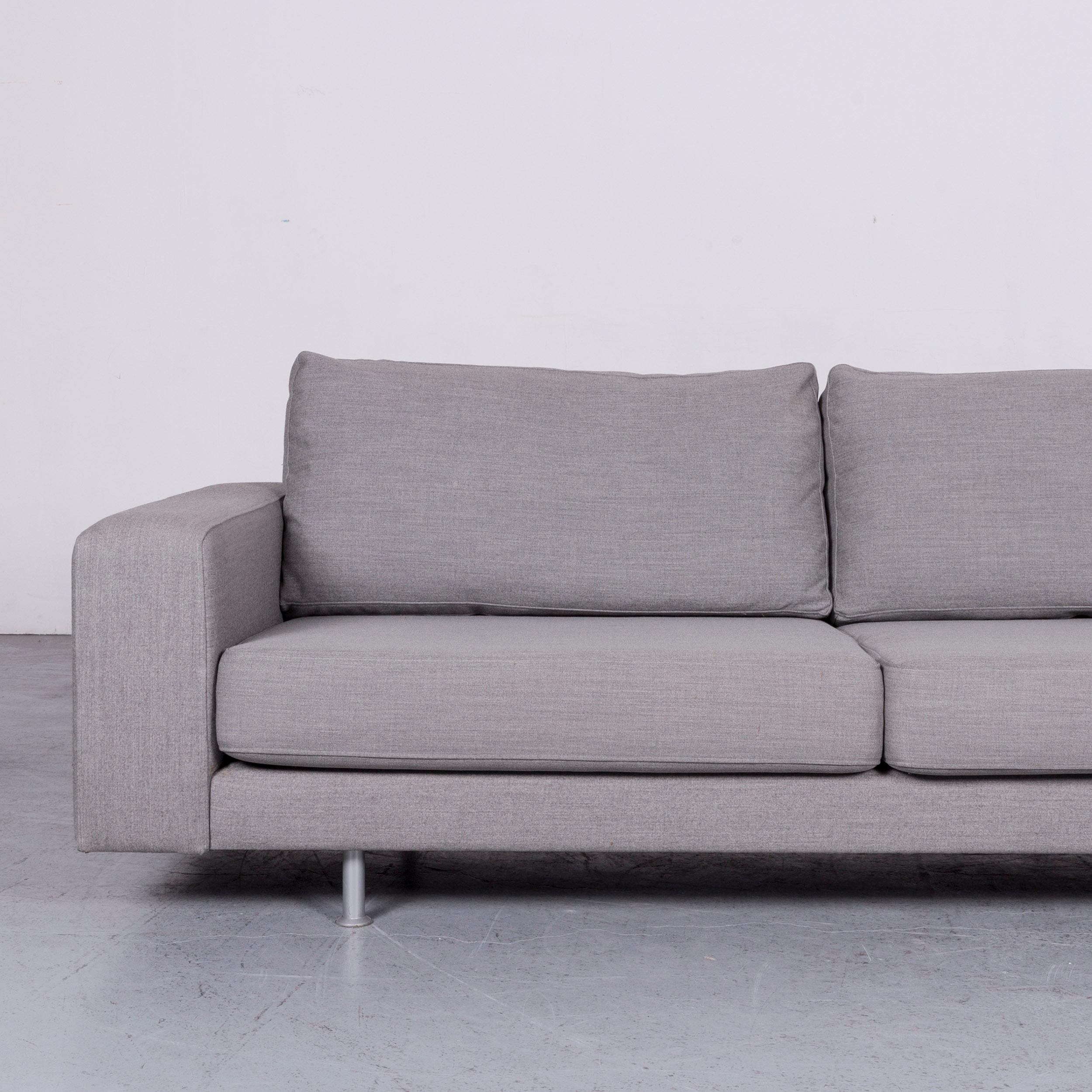 Pro Seda Designer Fabric Sofa Grey Sofa Couch Modern In Good Condition For Sale In Cologne, DE