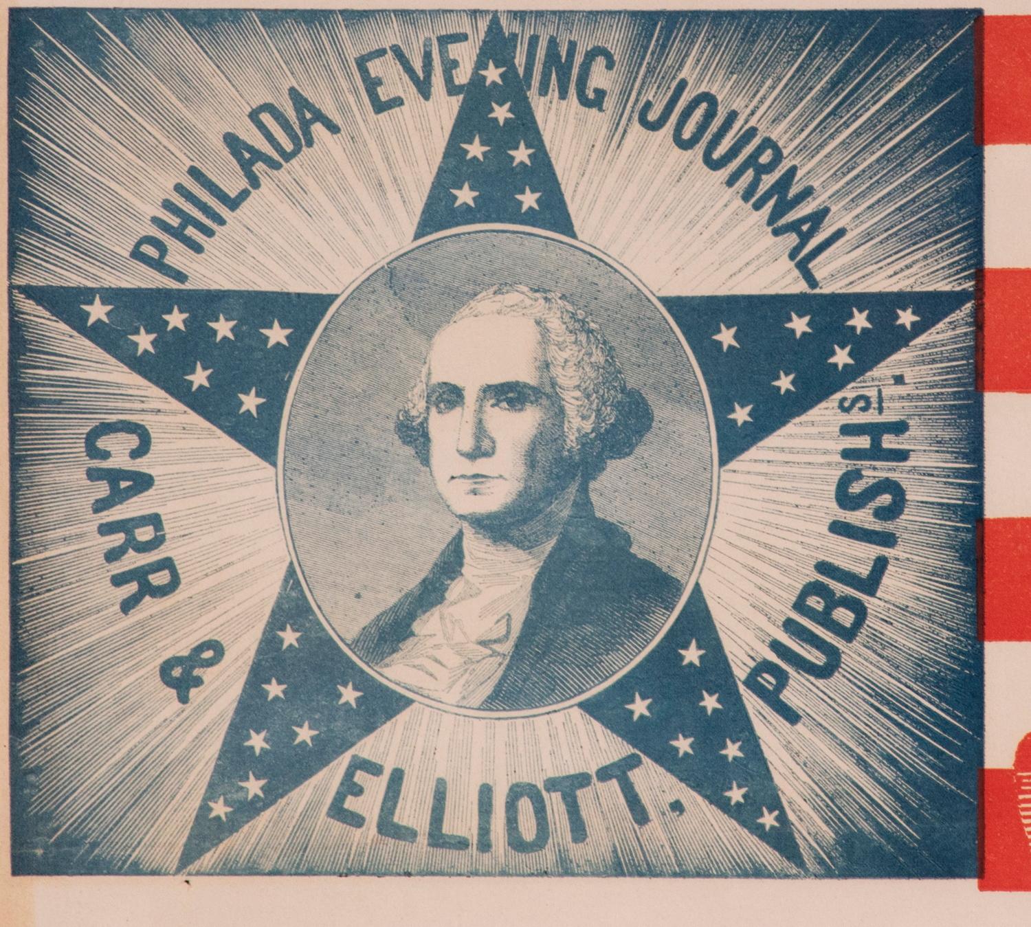 Pro-Union Bürgerkrieg Breitseite mit großem Bild von Washington (amerikanisch)