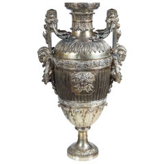 Probably Russian Silver Plated Bronze Urn