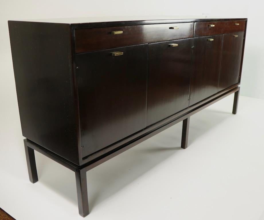 Probber Credenza in Espresso Mahogany with Brass Pulls 6