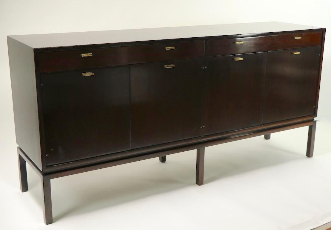 Probber Credenza in Espresso Mahogany with Brass Pulls 7