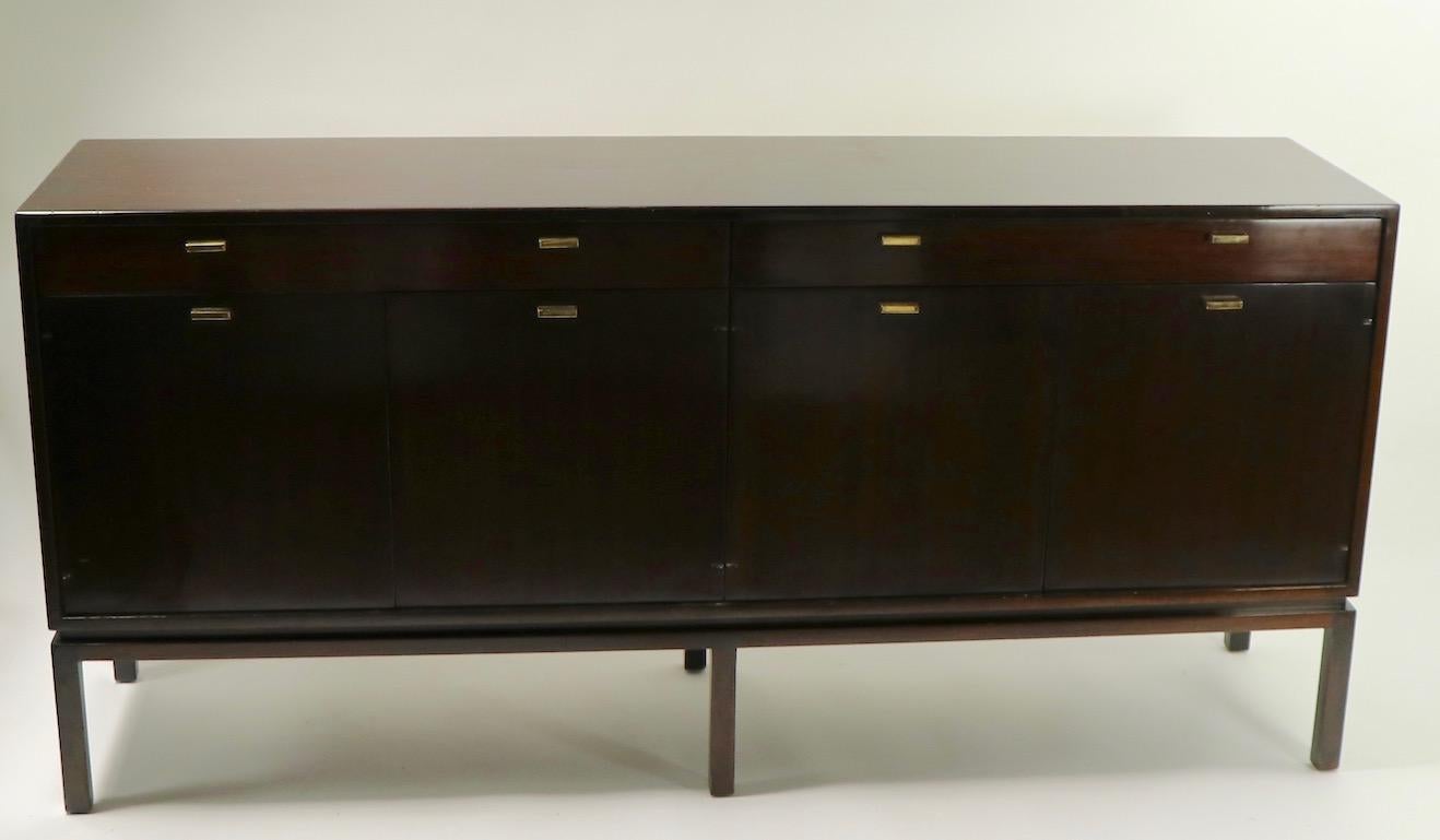 Probber Credenza in Espresso Mahogany with Brass Pulls 9