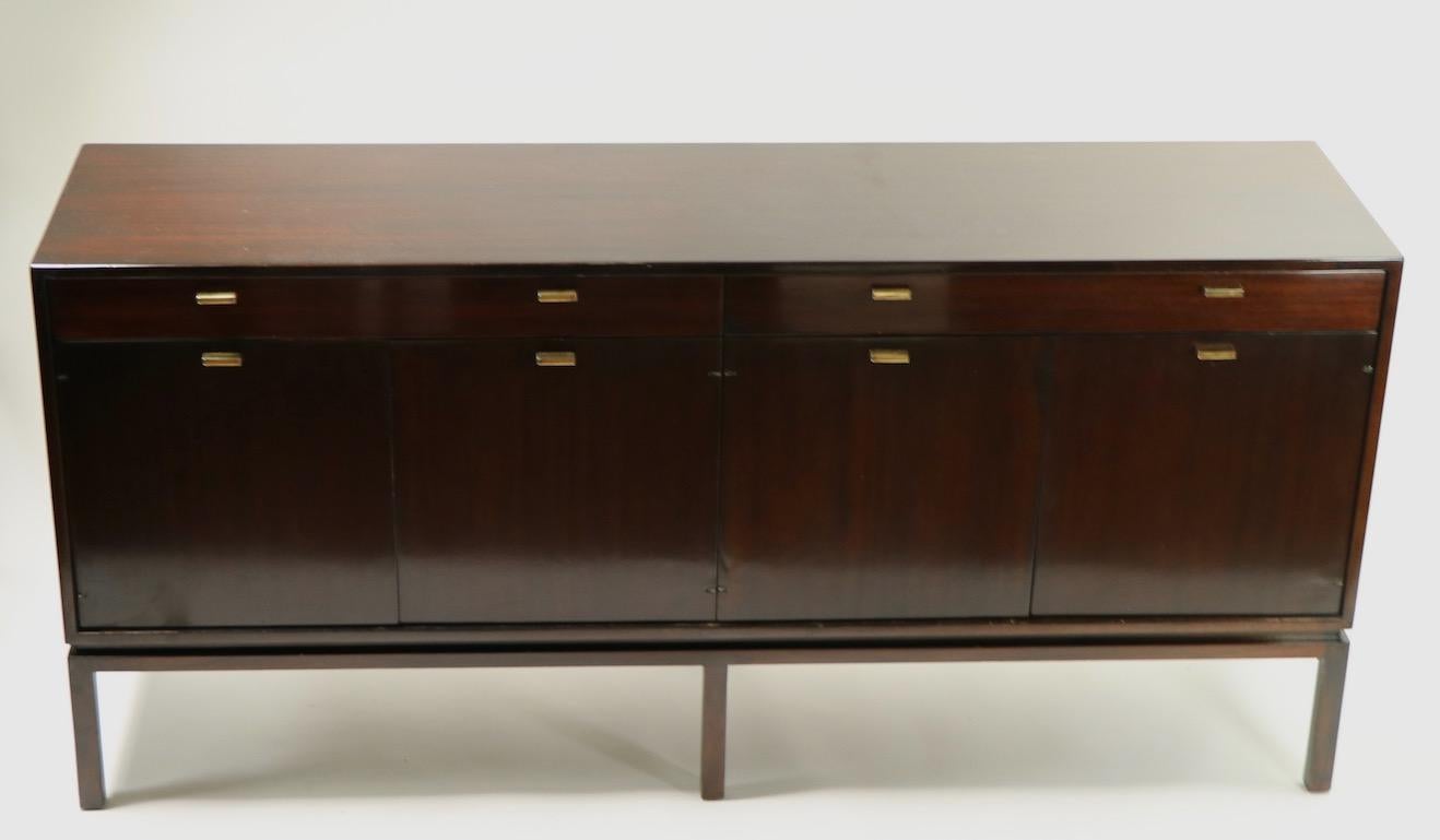 Probber Credenza in Espresso Mahogany with Brass Pulls 10