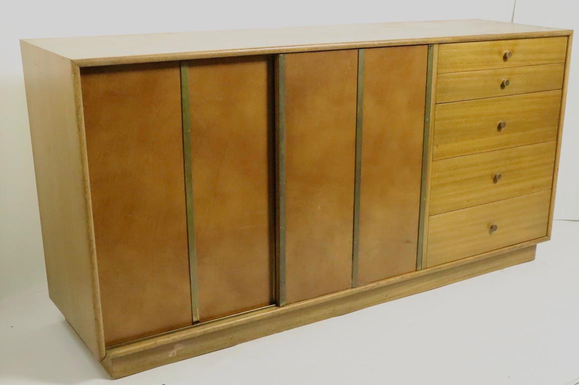 Probber Leather and Mahogany Credenza Server 7