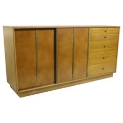 Probber Leather and Mahogany Credenza Server