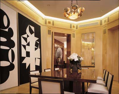  Art Deco Apartment Dining Room. Pied a terre in Paris by Juan Montoya Design.