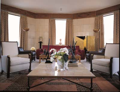  Art Deco Apartment Living Room. Pied a terre in Paris by Juan Montoya Design.