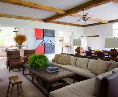  Arts and Crafts Country House Living Room. Connecticut Farmhouse by Shawn Henderson Interior Design.