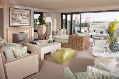 Beach Style Beach House Living Room. Seaside Luxe by Harte Brownlee & Associates.