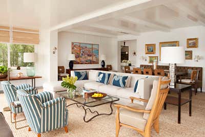  Beach Style Beach House Living Room. Newport Beach by Peter Dunham Design.