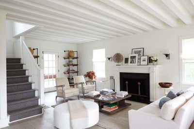 Beach Style Beach House Living Room. Water Mill II by Huniford Design Studio.
