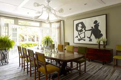  Beach Style Beach House Dining Room. Southampton Residence by Fox-Nahem Associates.