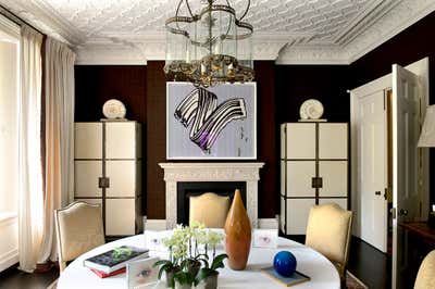  Bohemian Family Home Dining Room. Townhouse in London by Robert Couturier, Inc..