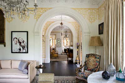  Bohemian Family Home Entry and Hall. Townhouse in London by Robert Couturier, Inc..