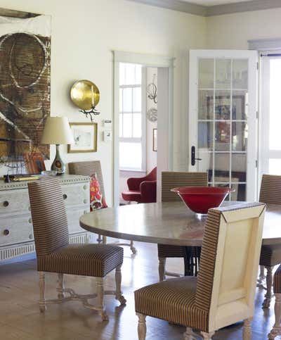 Eclectic Country House Dining Room. Hudson Valley Home by Brian J. McCarthy Inc..