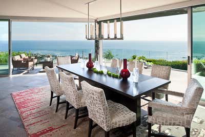  Coastal Bachelor Pad Dining Room. Pacific Panorama by Harte Brownlee & Associates.