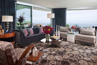  Coastal Bachelor Pad Living Room. Pacific Panorama by Harte Brownlee & Associates.