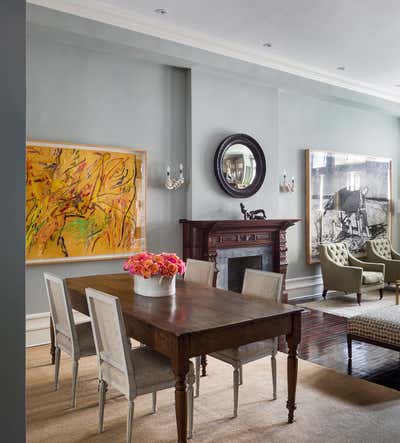  Eclectic Family Home Dining Room. Harlem New York Townhouse by Sheila Bridges Design, Inc.