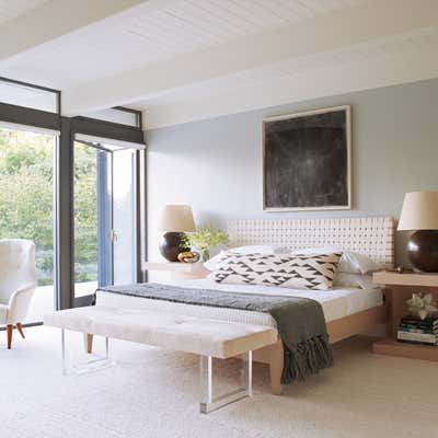Contemporary Bedroom. Hamptons Glass House by Timothy Whealon Inc..