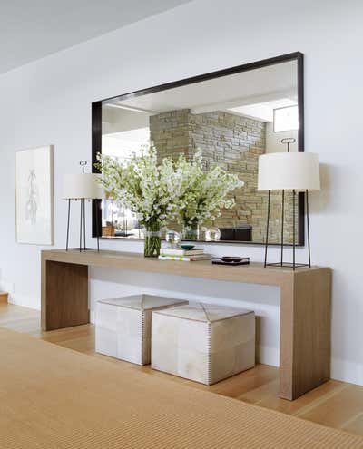  Contemporary Vacation Home Entry and Hall. Hamptons Glass House by Timothy Whealon Inc..