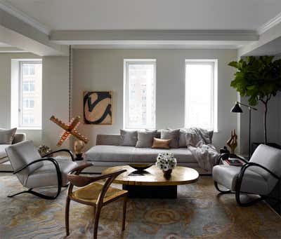Contemporary Living Room. Downtown Meets Uptown | Park Ave Apartment by Kelly Behun | STUDIO.