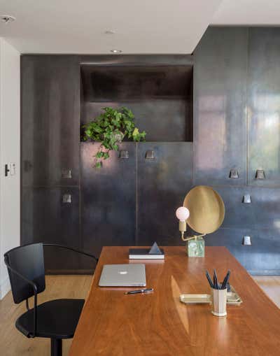 Contemporary Apartment Office and Study. Chelsea Apartment by Workstead.