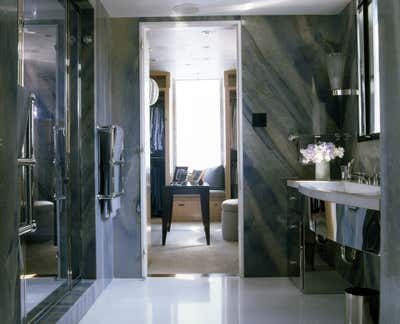 Contemporary Apartment Bathroom. NYC Duplex by Fox-Nahem Associates.