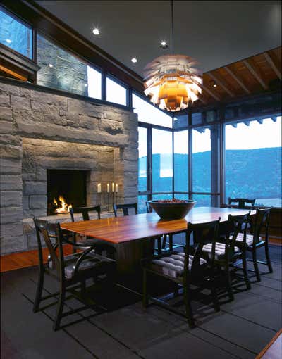 Contemporary Dining Room. Blue Mountains, Pennsylvania by Stephen Shadley Designs.