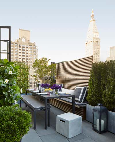  Contemporary Apartment Patio and Deck. Gramercy Park Penthouse by Timothy Whealon Inc..
