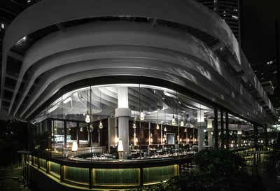Contemporary Restaurant Exterior. The Continental by David Collins Studio.