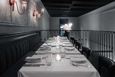 Contemporary Restaurant Dining Room. Pistola by Matt Blacke Inc.