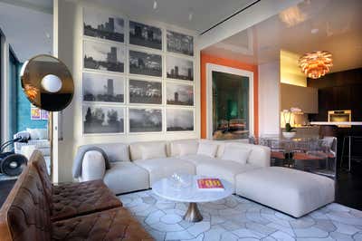 Contemporary Living Room. Noho Contemporary Apartment by Robert Couturier, Inc..