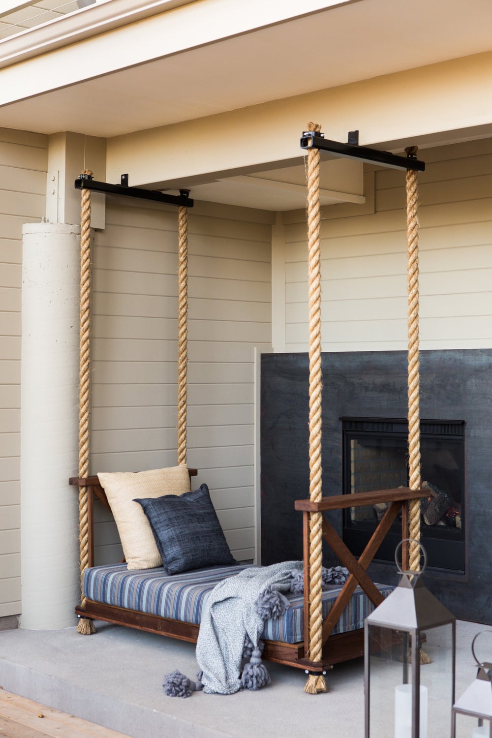 Outdoor Hanging Daybed by NICOLEHOLLIS on 1stdibs