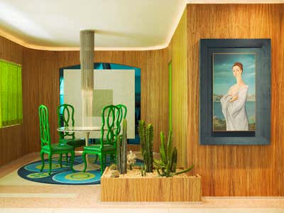  Eclectic Beach House Dining Room. 1930's Miami bungalow by Doug Meyer Studio.