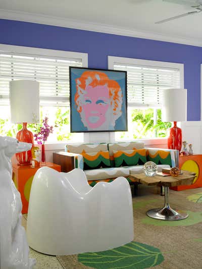  Eclectic Beach House Office and Study. 1930's Miami bungalow by Doug Meyer Studio.