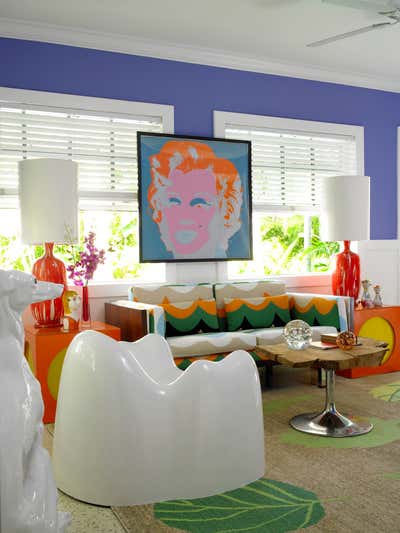 Eclectic Beach House Office and Study. 1930's Miami bungalow by Doug Meyer Studio.