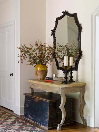  Eclectic Country House Entry and Hall. Living with Art by Matthew Patrick Smyth Inc..