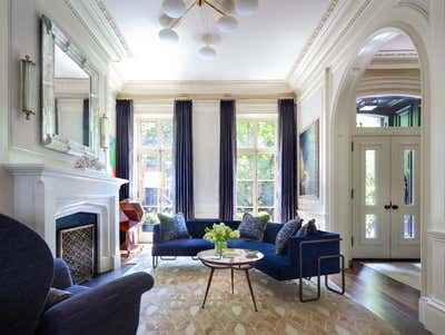  Eclectic Family Home Living Room. West Village Townhouse by Shawn Henderson Interior Design.