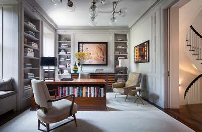  Eclectic Family Home Office and Study. West Village Townhouse by Shawn Henderson Interior Design.