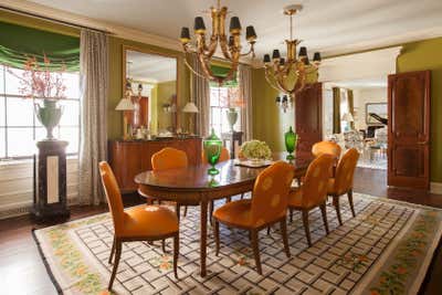  Hollywood Regency Dining Room. Fifth Avenue Apartment by Brockschmidt & Coleman LLC.