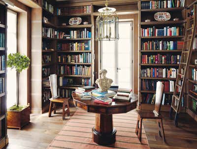 Eclectic Family Home Office and Study. Monaco Villa by Timothy Whealon Inc..
