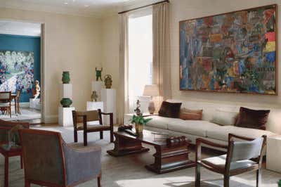  Eclectic Apartment Living Room. Park Avenue Residence by Kristen McGinnis Design.