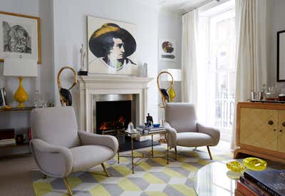 Eclectic Living Room. London Project by Jan Showers & Associates.