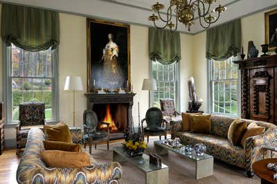  Eclectic Country House Living Room. Country House in Connecticut by Robert Couturier, Inc..
