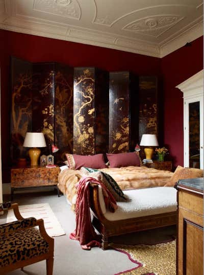  Eclectic Apartment Bedroom. Central London Apartment by Douglas Mackie Design.