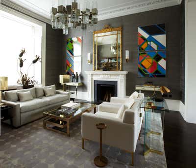  Eclectic Family Home Living Room. Pembridge Gardens, London, UK by Peter Mikic Interiors.